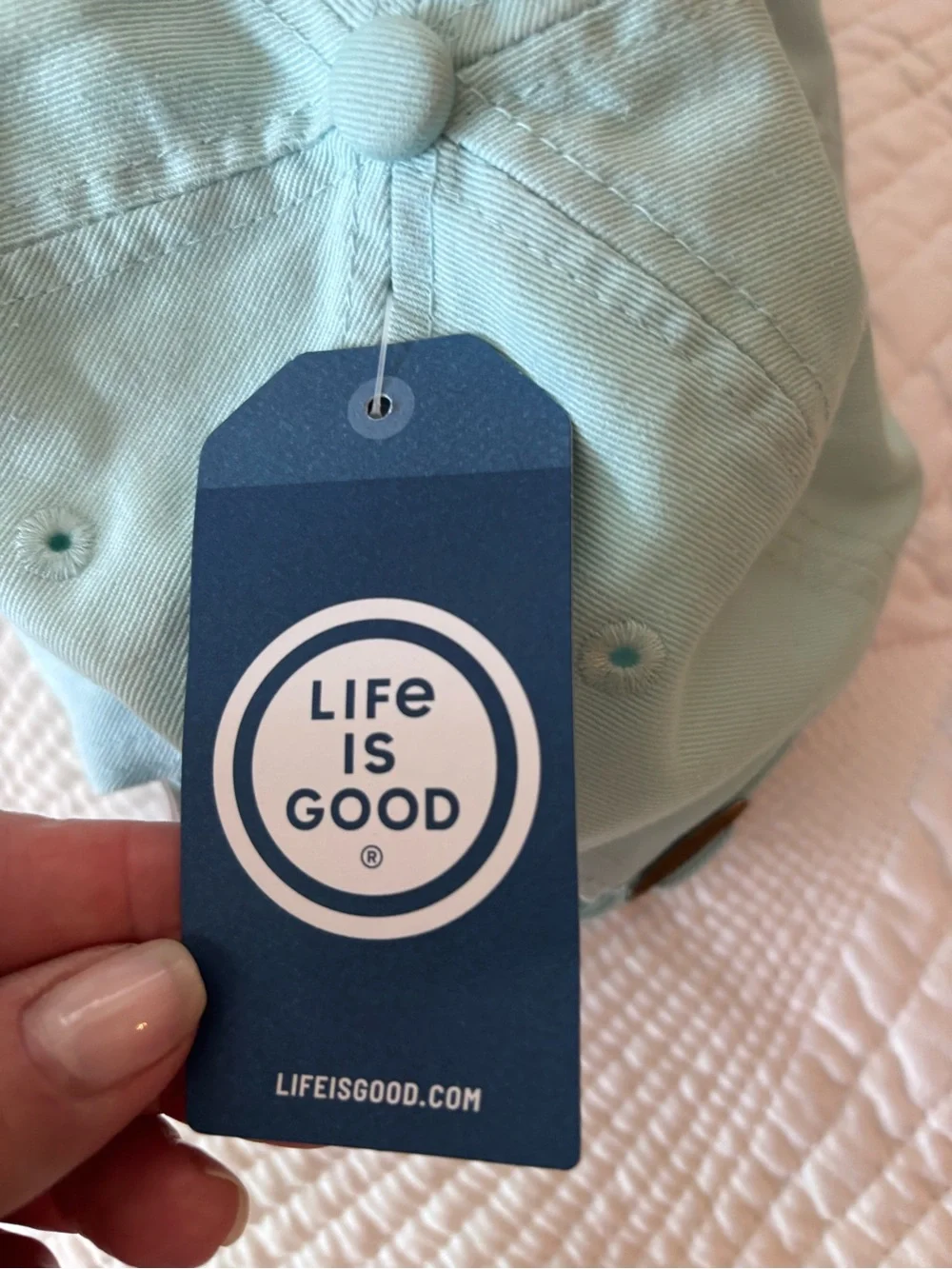 Life Is Good Light Blue Hat with Flip-Flop Embroidery